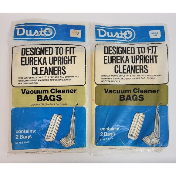 Dusto Vacuum Cleaner 4 Bags Style D-17 Fits Eureka Uprights Style F & G New - Picture 1 of 2